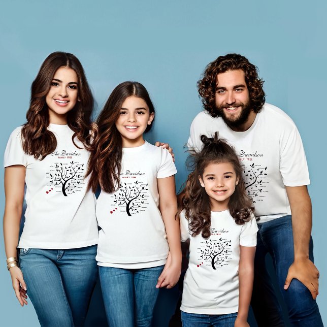 Camiseta Árbol de familia grande personalizado (20 nombres) (Subido por el creador)