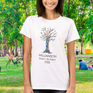 Camiseta Árbol de familia Rainbow de Reunión Familiar