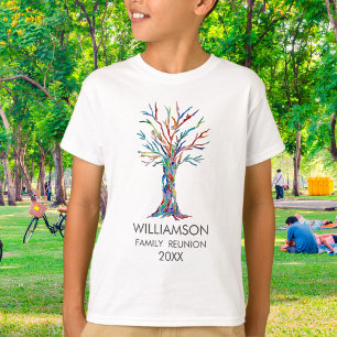 Camiseta Árbol de familia Rainbow de Reunión Familiar