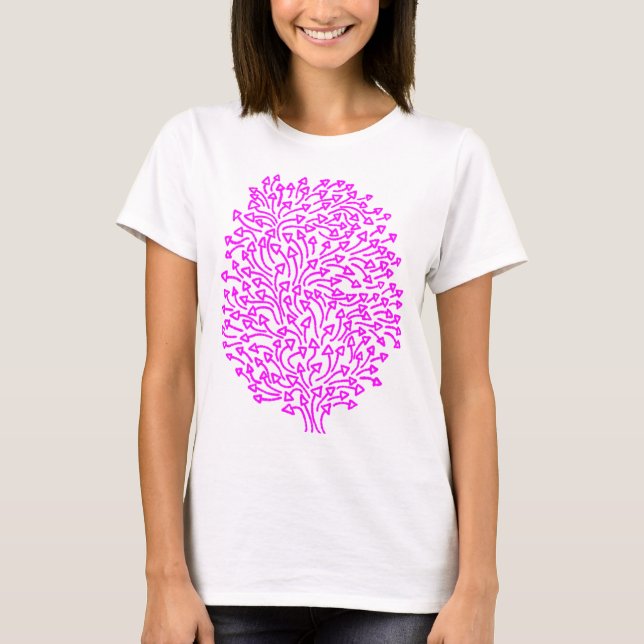 Camiseta Árbol de Flechas - Magenta sobre la luz (Anverso)