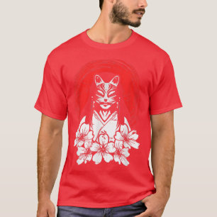 Camiseta Árbol de flores de cerezo Sakura, bandera de Japón