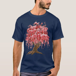 Camiseta Árbol de flores de cerezo Sakura Gráfico de la nat