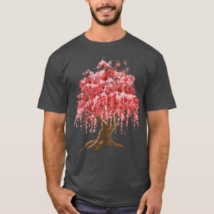 Camiseta Árbol de flores de cerezo Sakura Gráfico de la nat