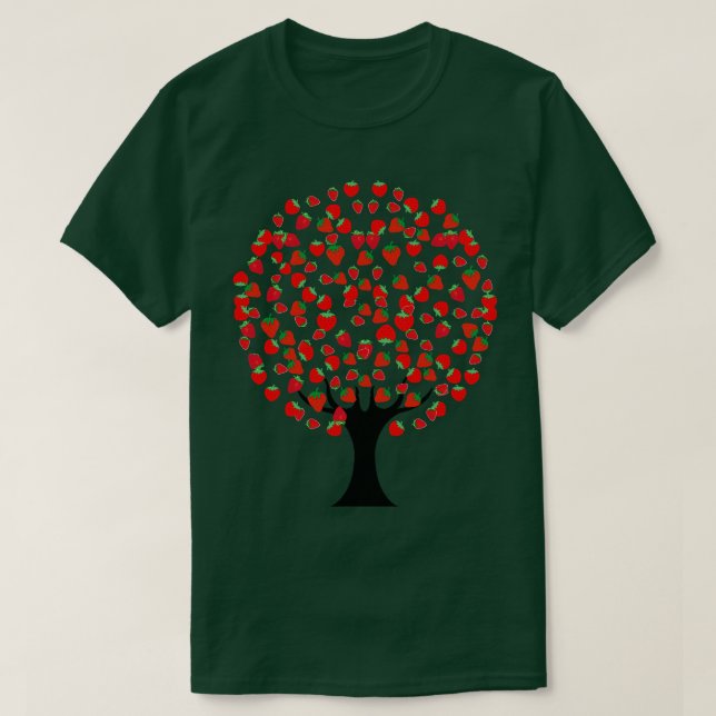 Camiseta Árbol de fresa caprichoso (Diseño del anverso)