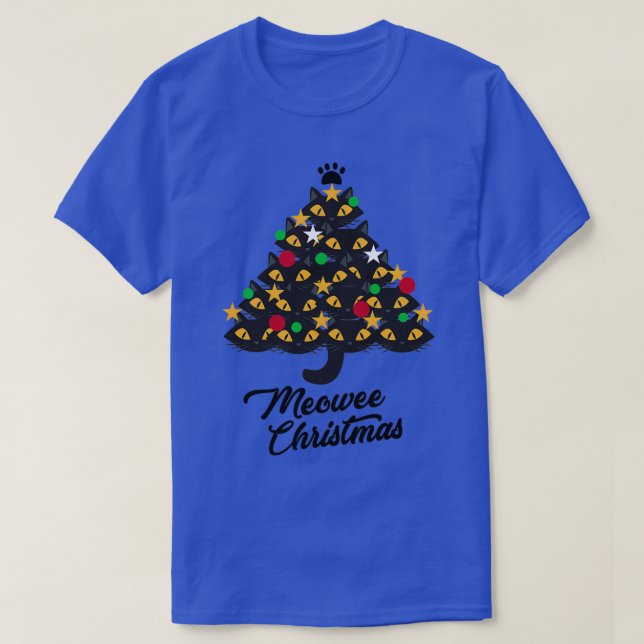 Camiseta Árbol de gatos de navidades (Diseño del anverso)