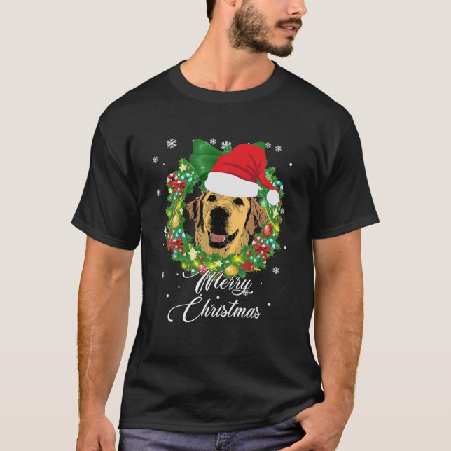 Camiseta Árbol de Gorra de Navidades de Nieve de Perro Grac (Anverso)