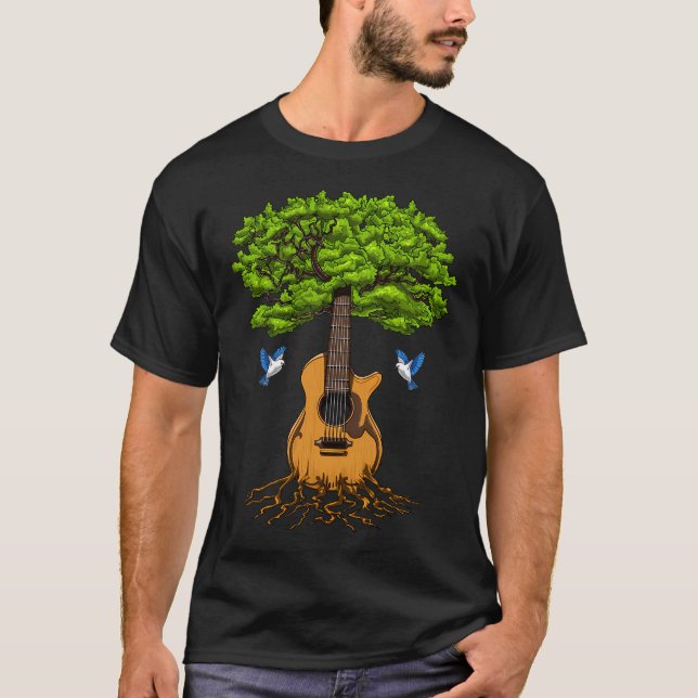 Camiseta Árbol de Guitarra Acústica (Anverso)