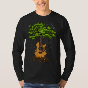 Camiseta Árbol De Guitarra Acústica De Vida