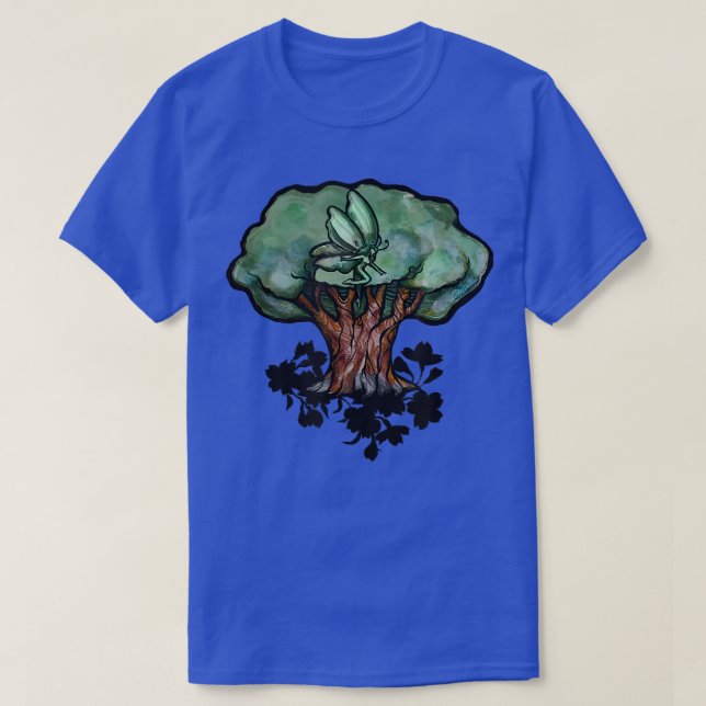 Camiseta Árbol de hadas Arte naturaleza verde amantes de ha (Diseño del anverso)
