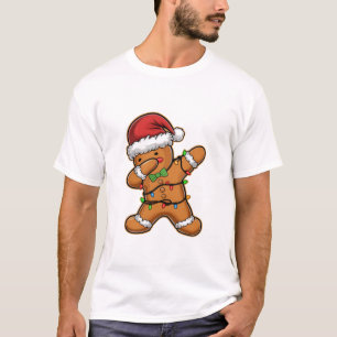Camiseta Árbol de jengibre en dabbing Luz Navidad