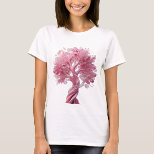 Camiseta Árbol de joyería rosa Snappy Pink Arte wearable