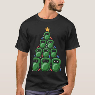 Camiseta Árbol de kettlebell de Navidad gimnasio fitness en