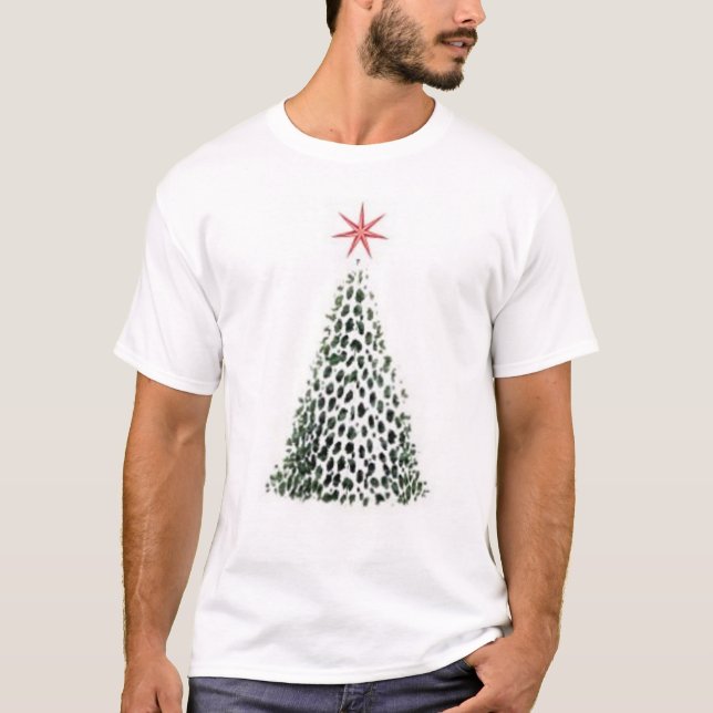 Camiseta árbol de la estrella de la nieve (Anverso)