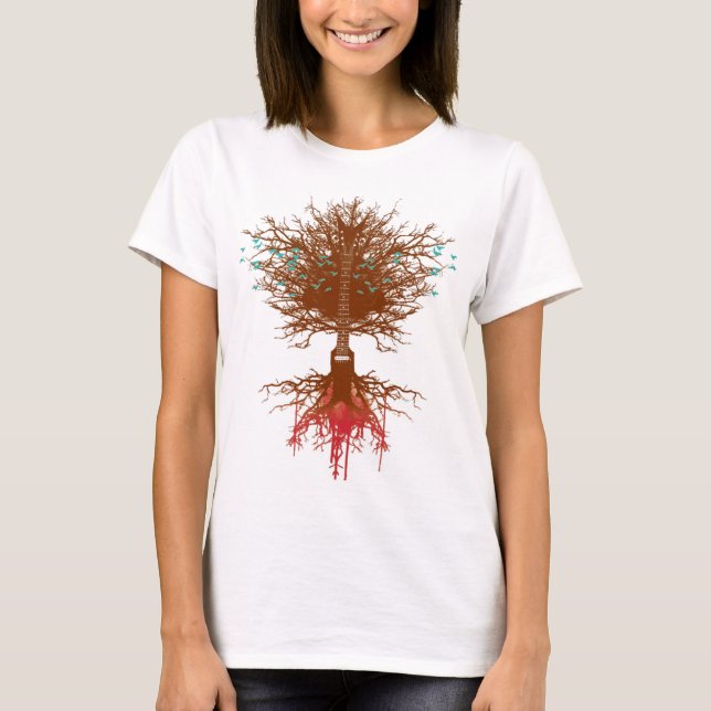 Camiseta árbol de la guitarra (Anverso)