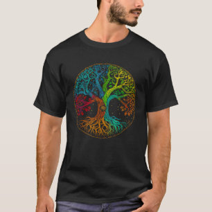Camiseta Árbol de la Naturaleza Arte Psicodélico al aire li