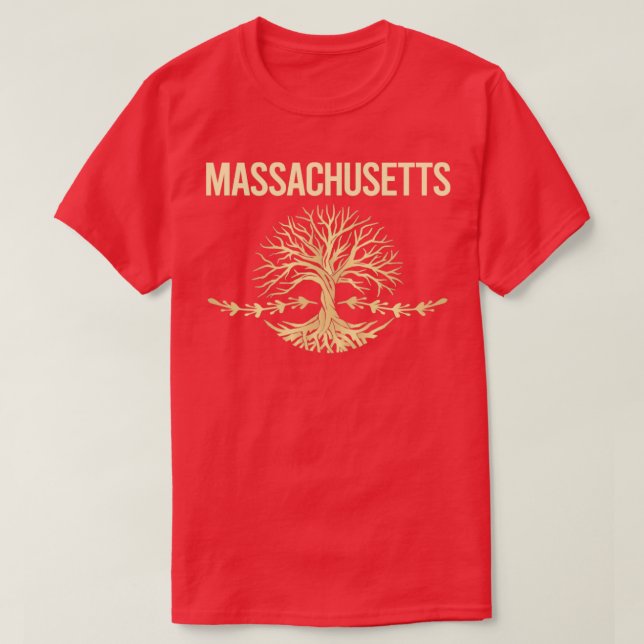 Camiseta Árbol De La Naturaleza De Massachusetts (Diseño del anverso)
