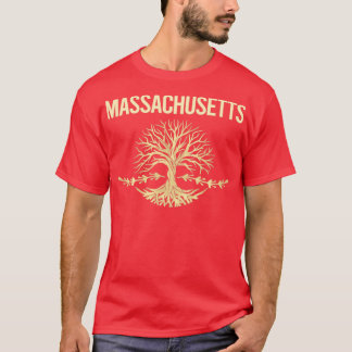 Camiseta Árbol De La Naturaleza De Massachusetts