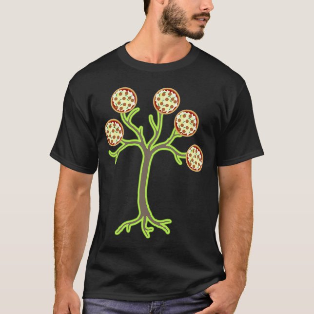 Camiseta árbol de la pizza (Anverso)