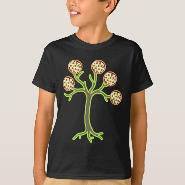 Camiseta árbol de la pizza (Anverso)