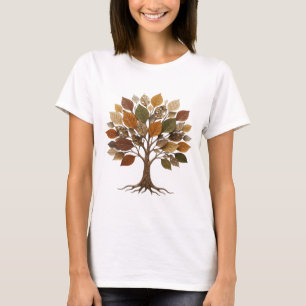 Camiseta Árbol de la VIDA de Plata Fría Arte Usable