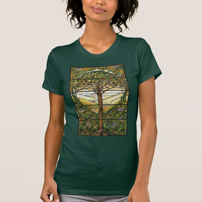 Camiseta Árbol de la vida/del vitral de Tiffany (Anverso)