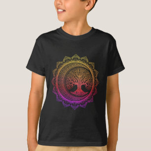 Camiseta Árbol De La Vida Fases De La Luna Creciente Floral
