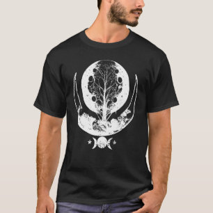 Camiseta Árbol De La Vida Fases Lunares Ocultas Astrología