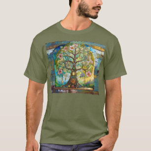 Camiseta Árbol de la Vida Florido de 7 Chakras