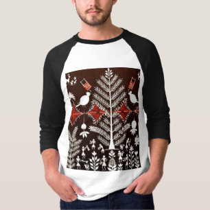 Camiseta Arbol de la Vida Tribal Warli - Arte Étnico Folk I