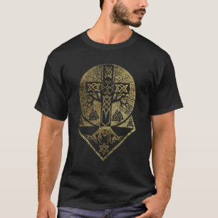 Camiseta Árbol de la vida - Yggdrasil y cruz céltica
