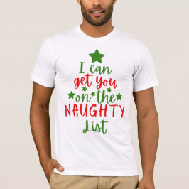 Camiseta Árbol de lista traviesa de Navidades divertidos