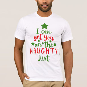 Camiseta Árbol de lista traviesa de Navidades divertidos