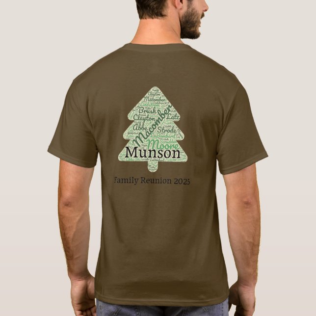 Camiseta Árbol de los últimos nombres 2025 (Reverso)
