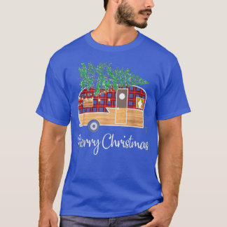 Camiseta Árbol de luces navideñas de remolque de búfalo