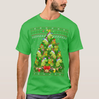 Camiseta Árbol de luz Iguana navideño Santa Iguana Cristo f