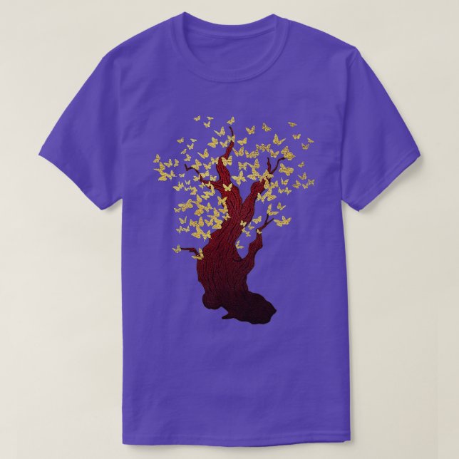 Camiseta Árbol de mariposa Hermoso Árbol de mariposas anima (Diseño del anverso)