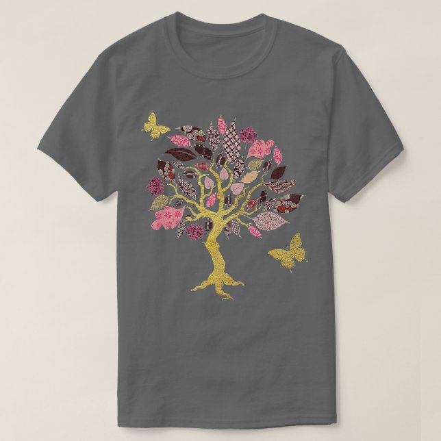 Camiseta Árbol de mariposa Hermoso Árbol de mariposas anima (Diseño del anverso)