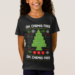 Camiseta Árbol de mesa periódico Oh Química Diversión Quími