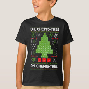 Camiseta Árbol de mesa periódico Oh Química Diversión Quími