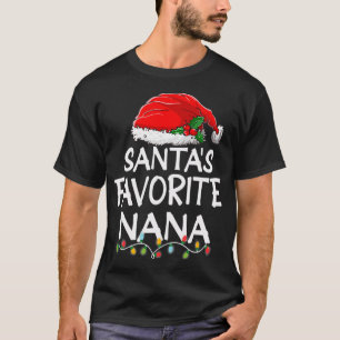 Camiseta Árbol de Nana Navidades favoritos de Santa Claus