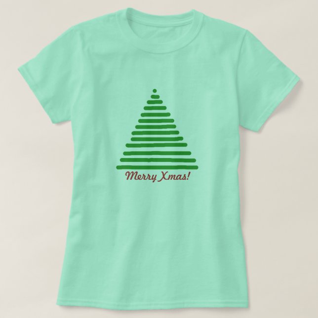 Camiseta - Árbol de navidad (Diseño del anverso)
