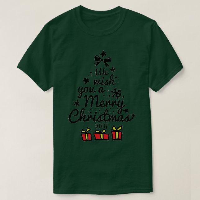 Camiseta árbol de navidad (Diseño del anverso)