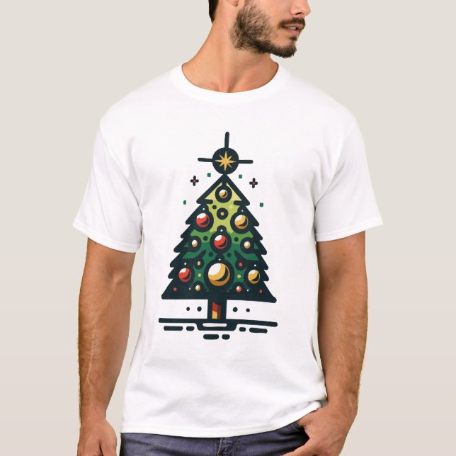 Camiseta árbol de Navidad (Anverso)