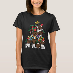 Camiseta Árbol de Navidad Alemán Corto al Azar 2