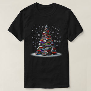 Camiseta Árbol de Navidad Amor leyendo libros bibliotecario