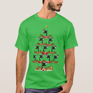 Camiseta Árbol de navidad animal marino Orca alumbrando San