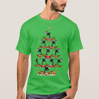 Camiseta Árbol de navidad animal marino Orca alumbrando San