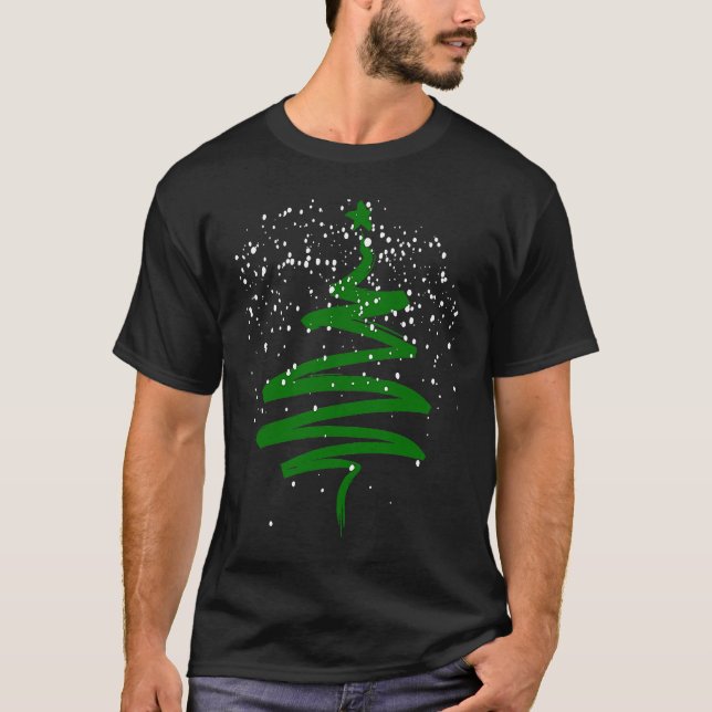 Camiseta Árbol de Navidad Árbol de Navidad Cepillo verde St (Anverso)