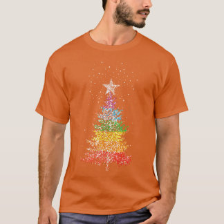 Camiseta Árbol de Navidad arcoiris colores LGBTQ