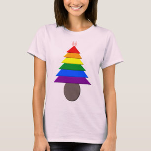 Camiseta Árbol de Navidad arcoiris de Lesbianas